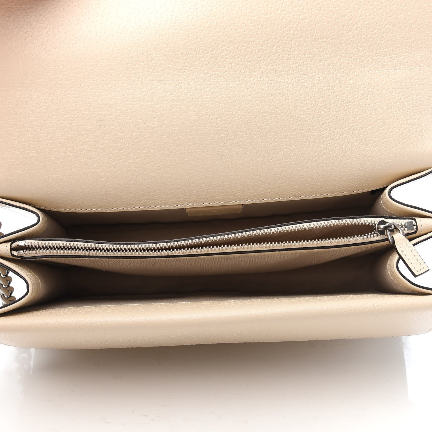 Gucci Textured Calfskin Crystal Small Dionysus Shoulder Bag Mystic White 5 of 9