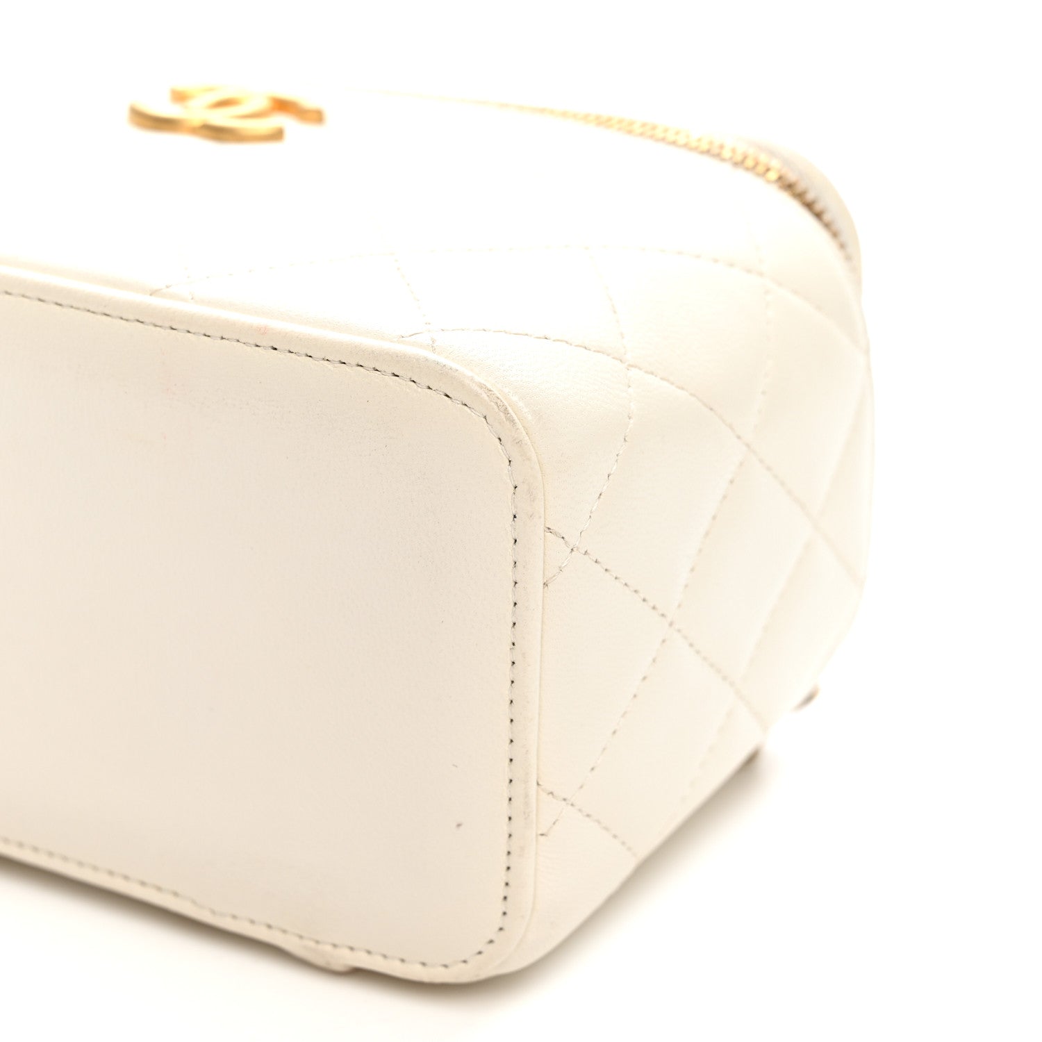 Chanel Lambskin Quilted Punk Essentials Vanity Case With Chain White 10 of 12