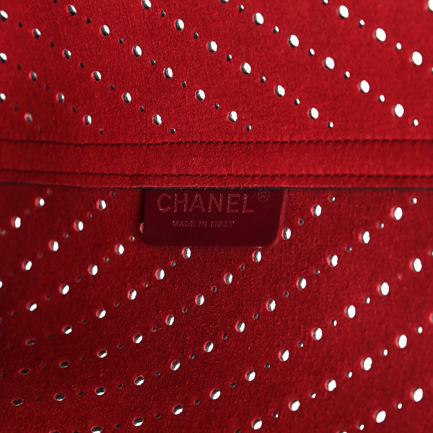 Chanel Perforated Grained Calfskin Small Shopping Tote Black 6 of 10