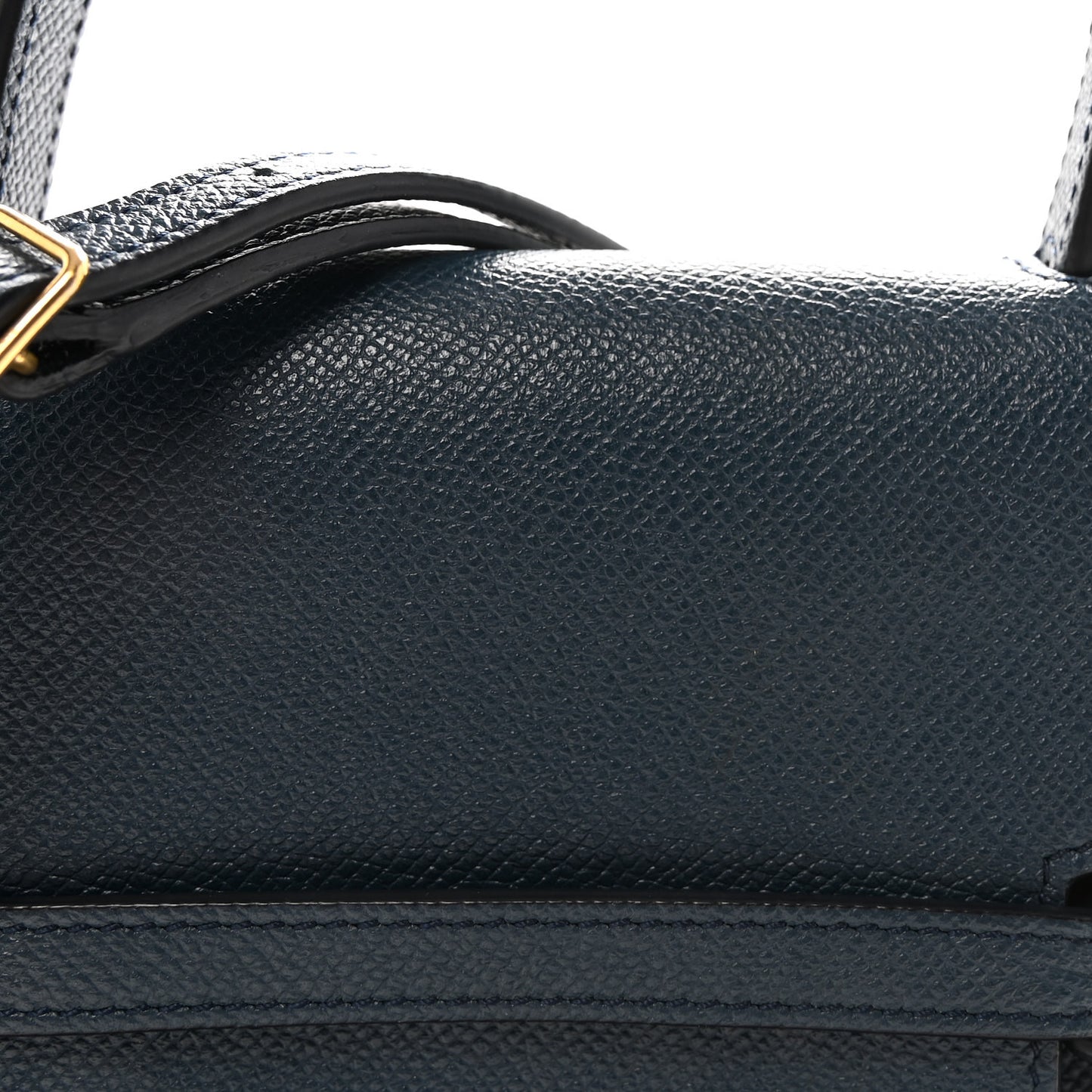 Grained Calfskin Nano Belt Bag Abyss Blue