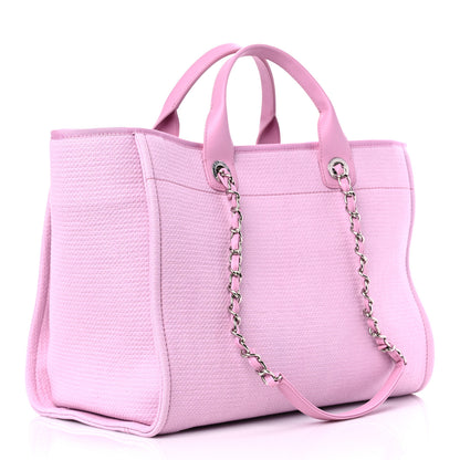 Chanel Mixed Fibers Medium Deauville Tote Dark Pink 3 of 9