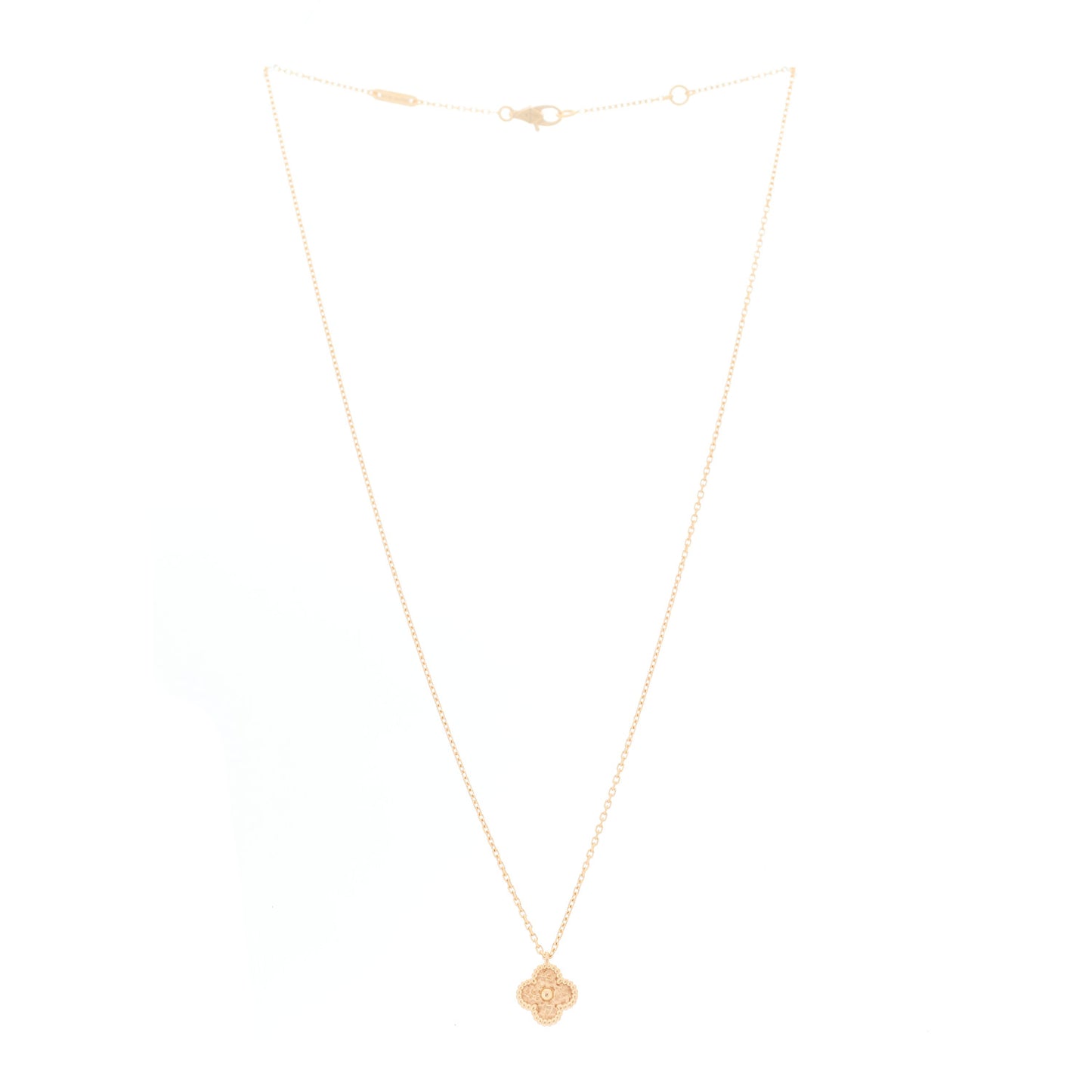 18K Rose Gold Sweet Alhambra Pendant Necklace