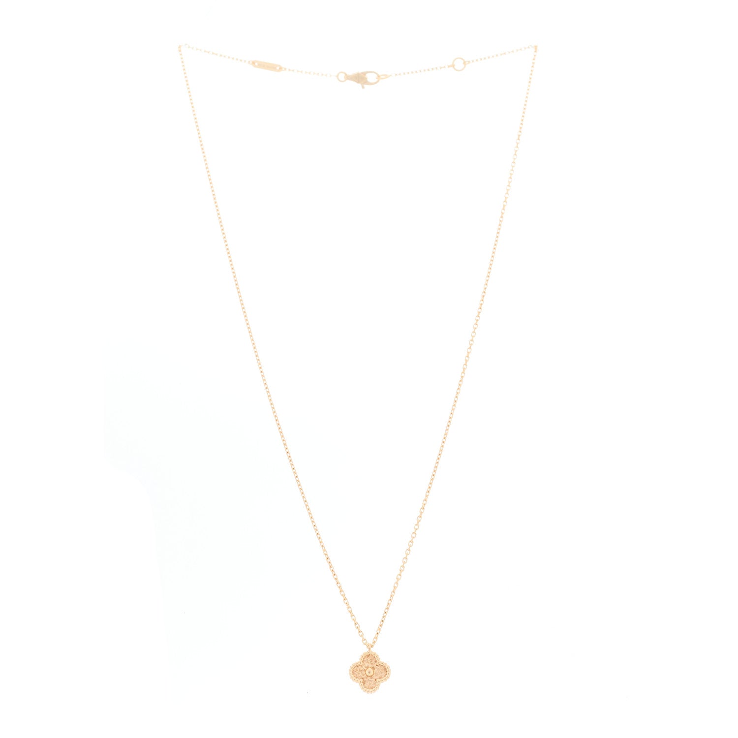 Van Cleef & Arpels 18K Rose Gold Sweet Alhambra Pendant Necklace 3 of 6