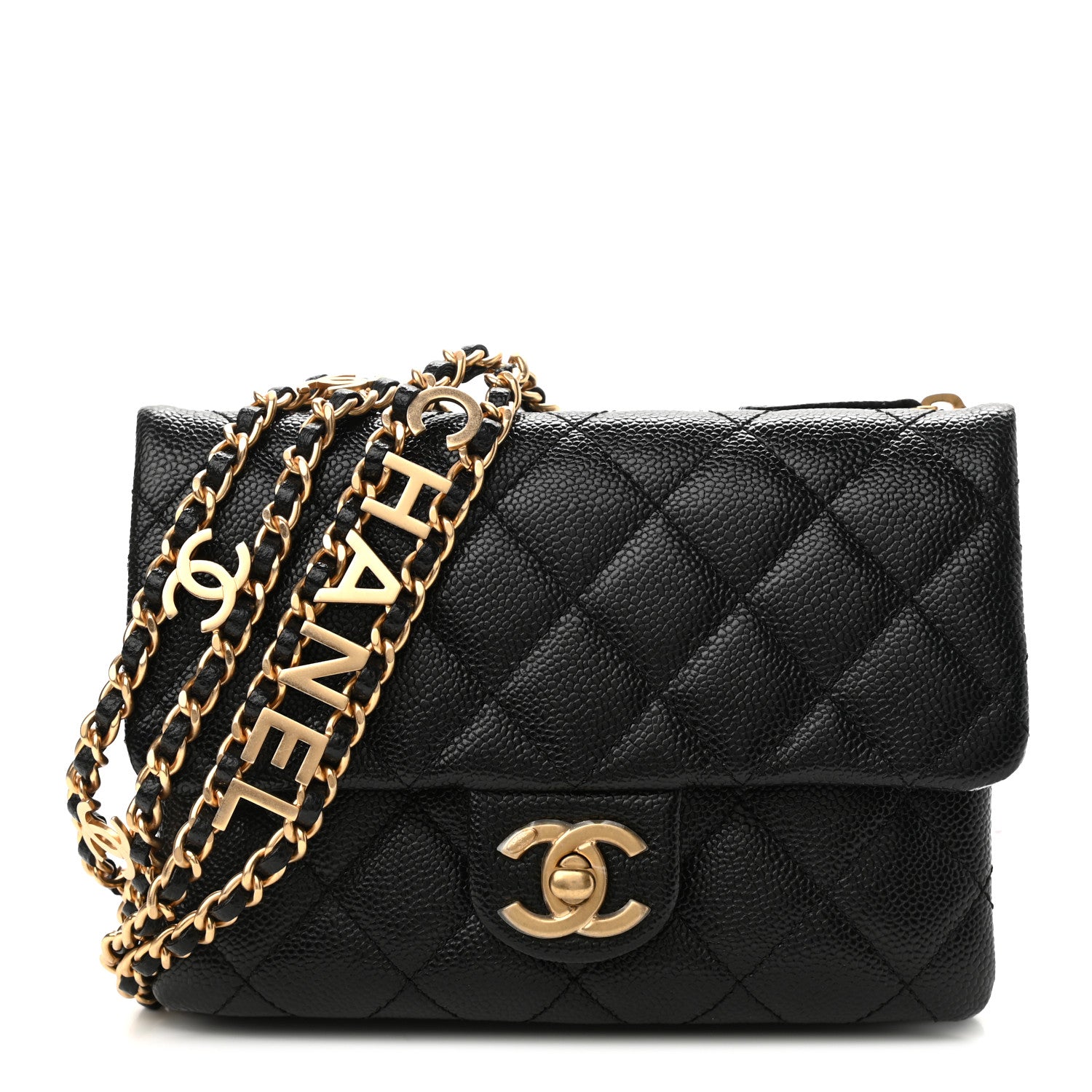 Chanel Shiny Caviar Pick Me Up Flap Belt Bag Black 1 of 13