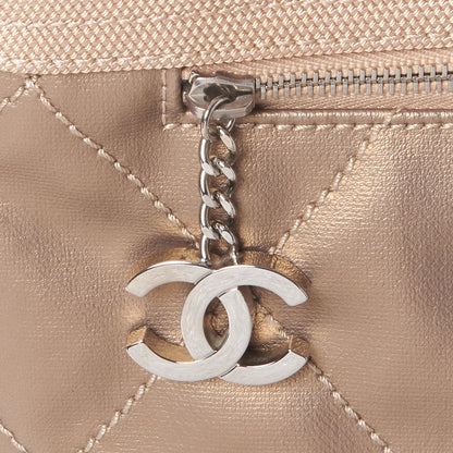 Chanel Metallic Coated Canvas Large Paris Biarritz Tote Gold 9 of 11