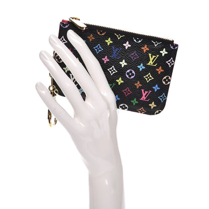 Louis Vuitton Monogram Multicolor Key Pouch Black Grenade 2 of 7