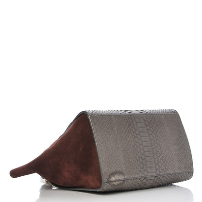 Celine Python Suede Medium Trapeze 4 of 11