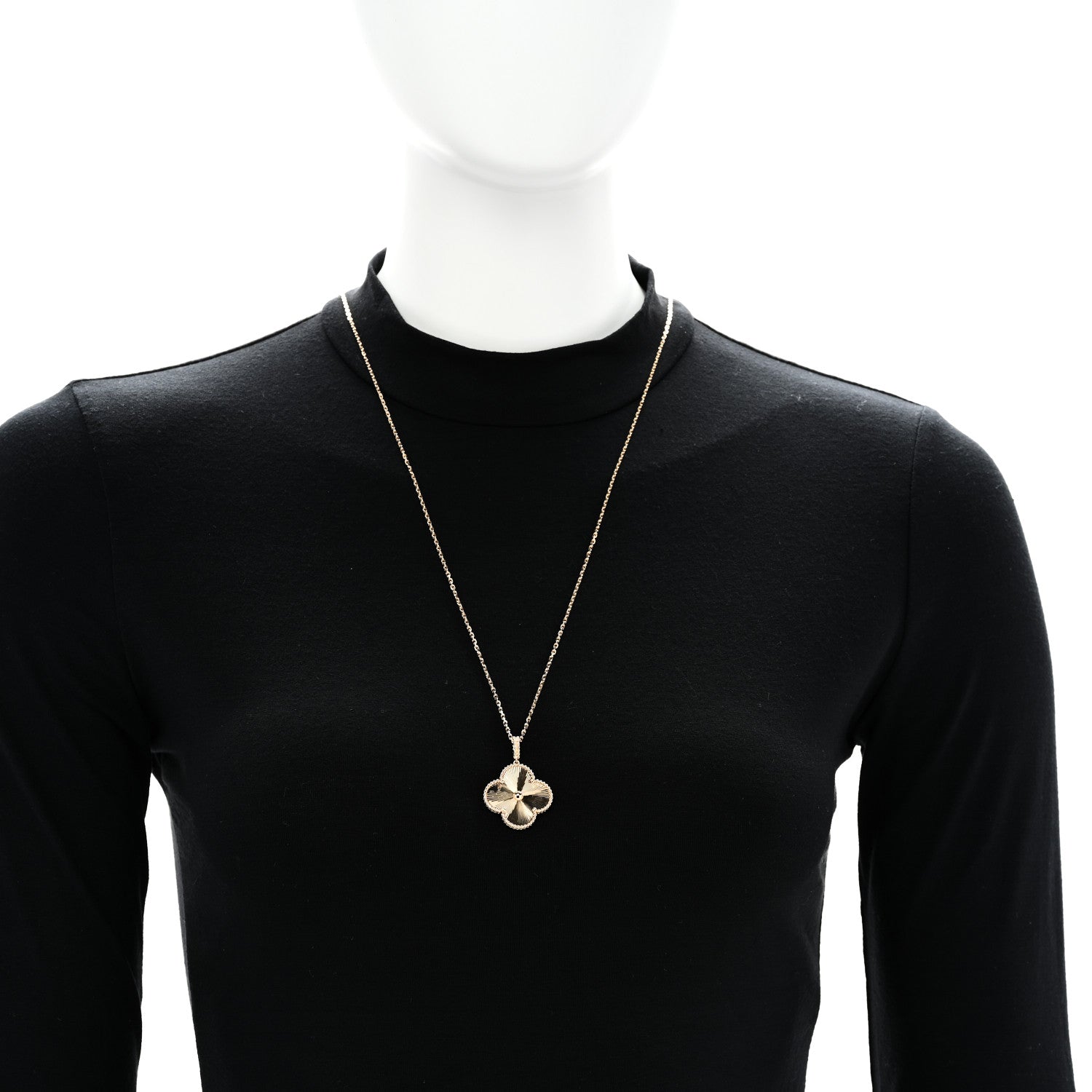 Van Cleef & Arpels 18K Yellow Gold Guilloche Magic Alhambra Long Necklace 2 of 5