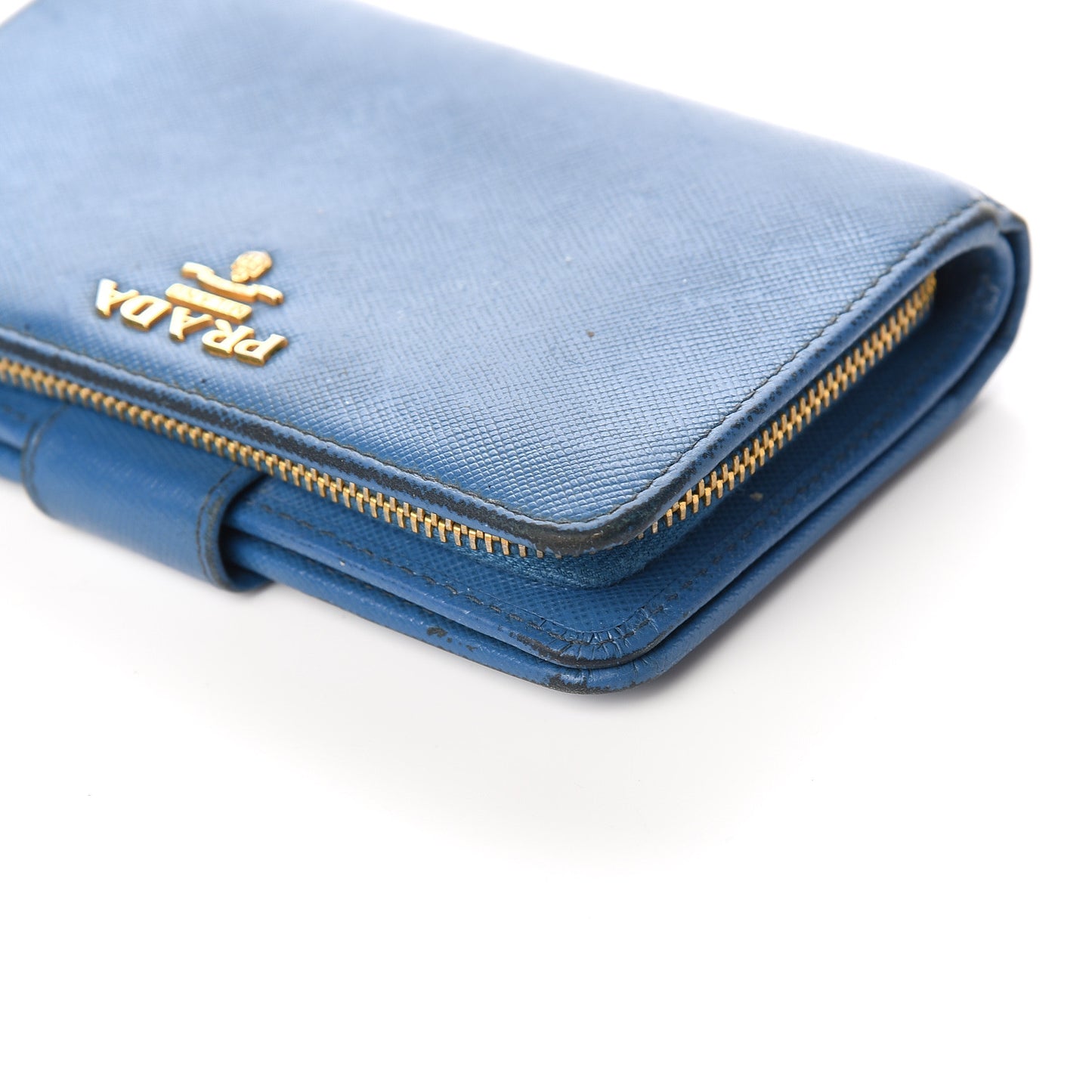 Saffiano Metal Compact Wallet Cobalto
