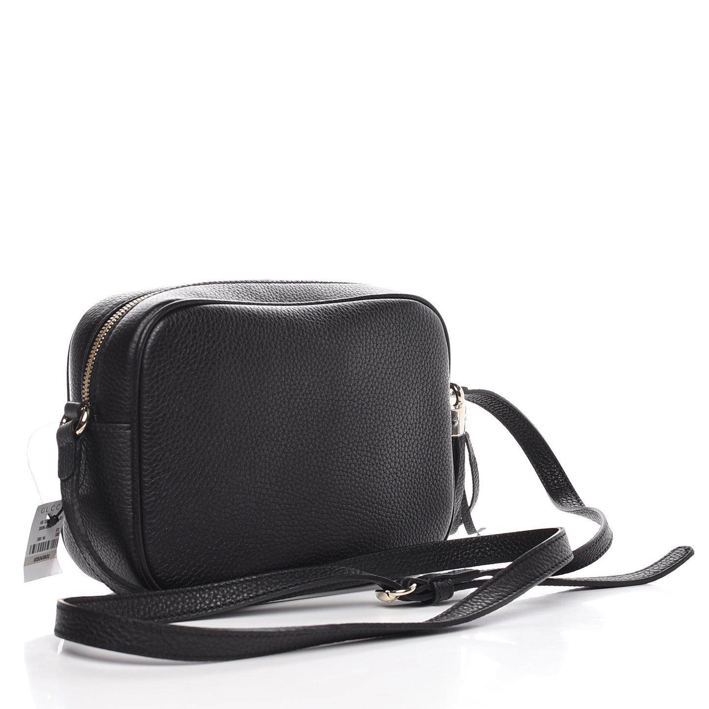 Pebbled Calfskin Small Soho Disco Bag Black
