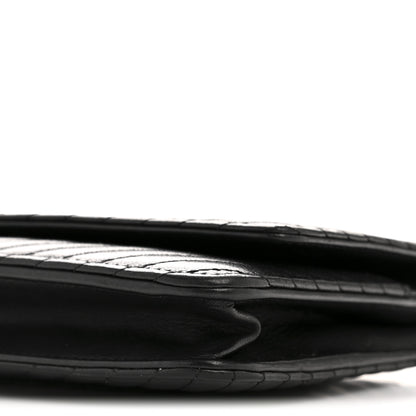 Chanel Lambskin Chevron Quilted Wallet On Chain WOC So Black 11 of 15