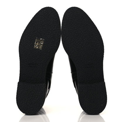 Hermes Calfskin Follow Ankle Boots 37.5 Black 5 of 9
