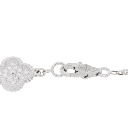 Van Cleef & Arpels 18K White Gold Diamond 6 Motifs Sweet Alhambra Bracelet 4 of 6