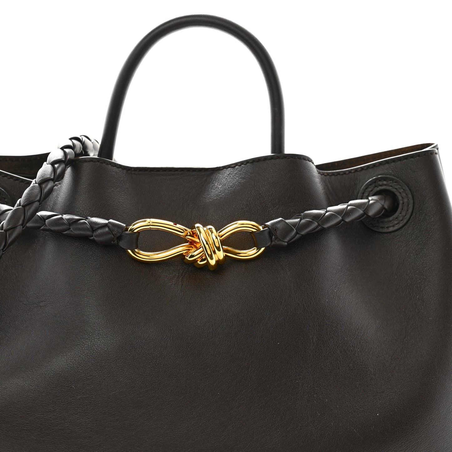Silky Calfskin Medium Andiamo Shoulder Bag Fondant