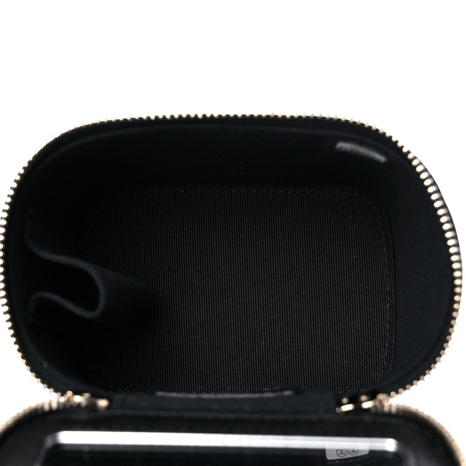 Chanel Lambskin Quilted Top Handle Mini Vanity Case With Chain Black 4 of 10