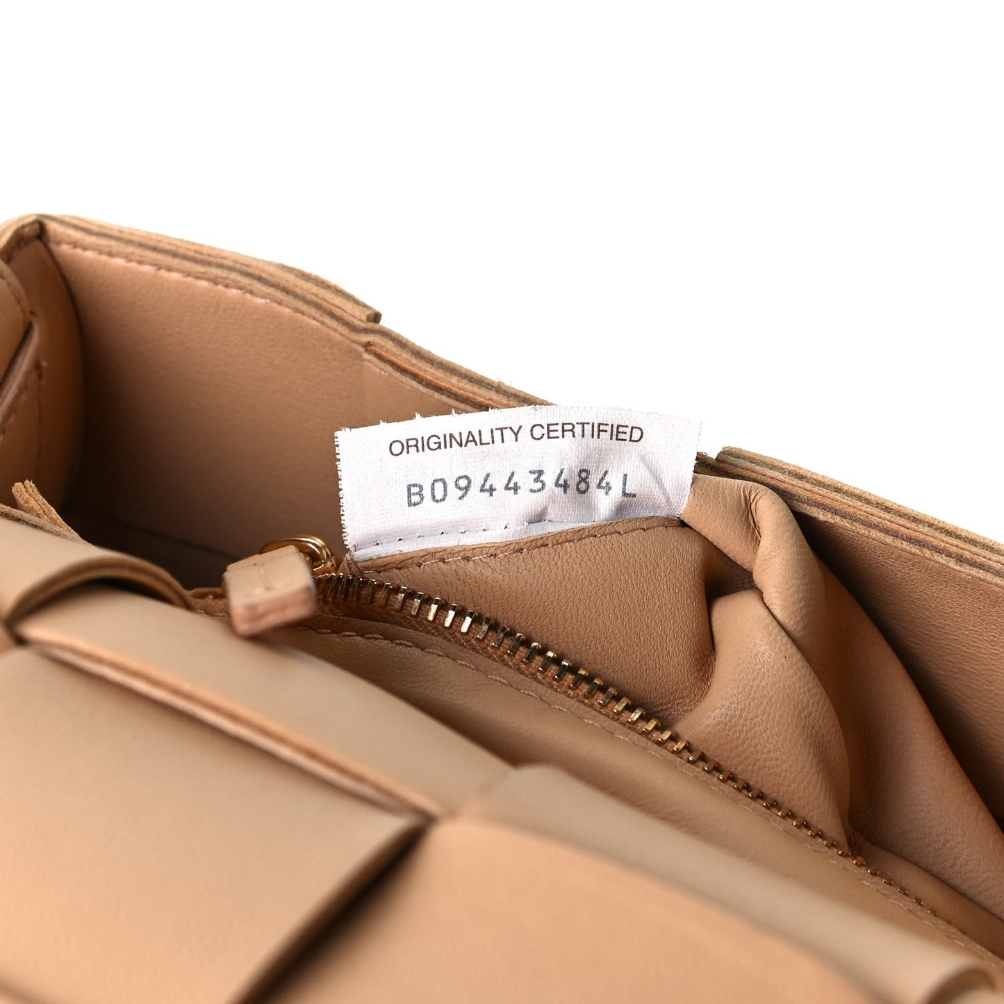 Lambskin Maxi Intrecciato Cassette Crossbody Bag Almond