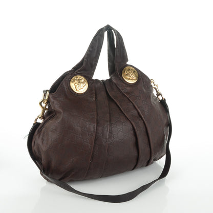 Gucci Guccissima Medium Hysteria Top Handle Bag Chocolate 3 of 9
