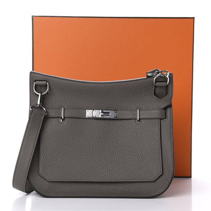 Hermes Taurillon Clemence Jypsiere 28 Etain 11 of 11