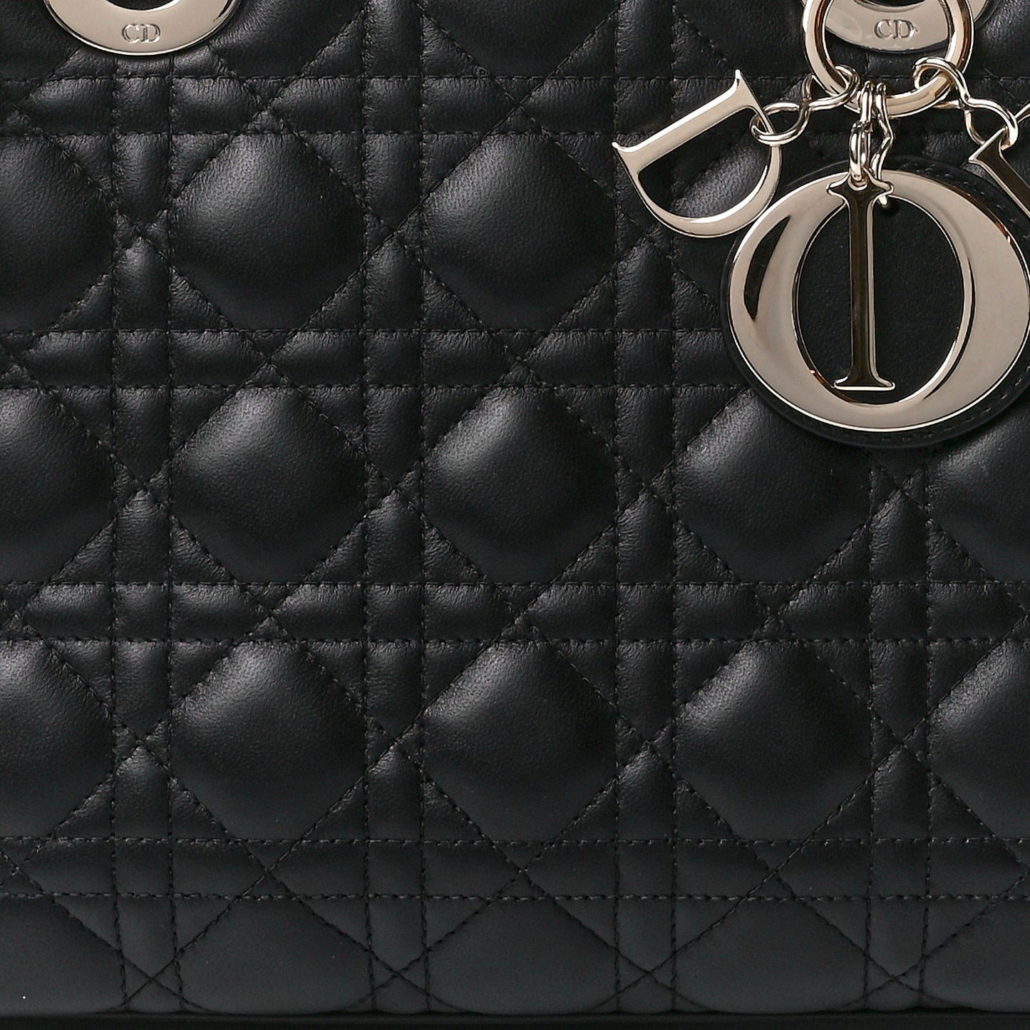 Lambskin Cannage Medium Lady Dior Black
