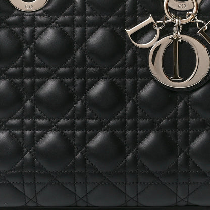 Christian Dior Lambskin Cannage Medium Lady Dior Black 8 of 11