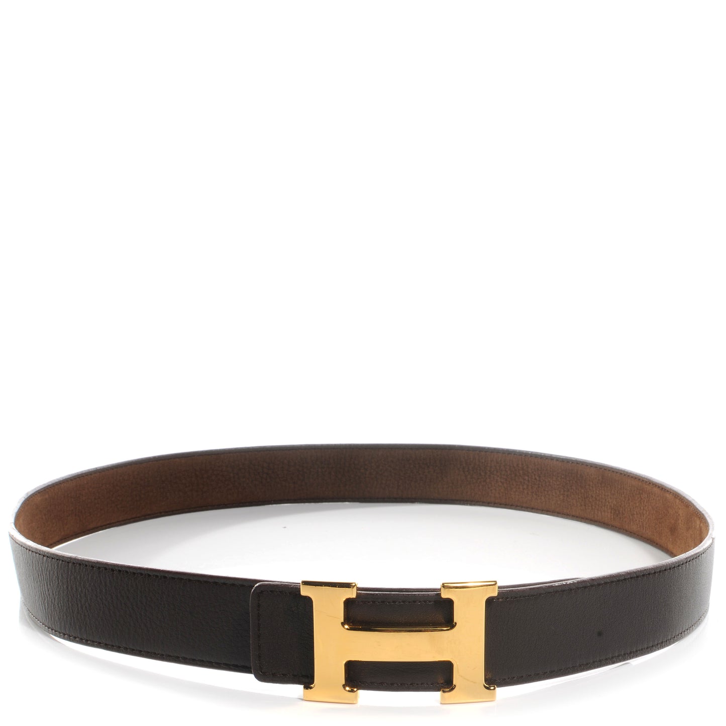 Swift Taurillon Gaucho Reversible H Belt 95 Chocolate