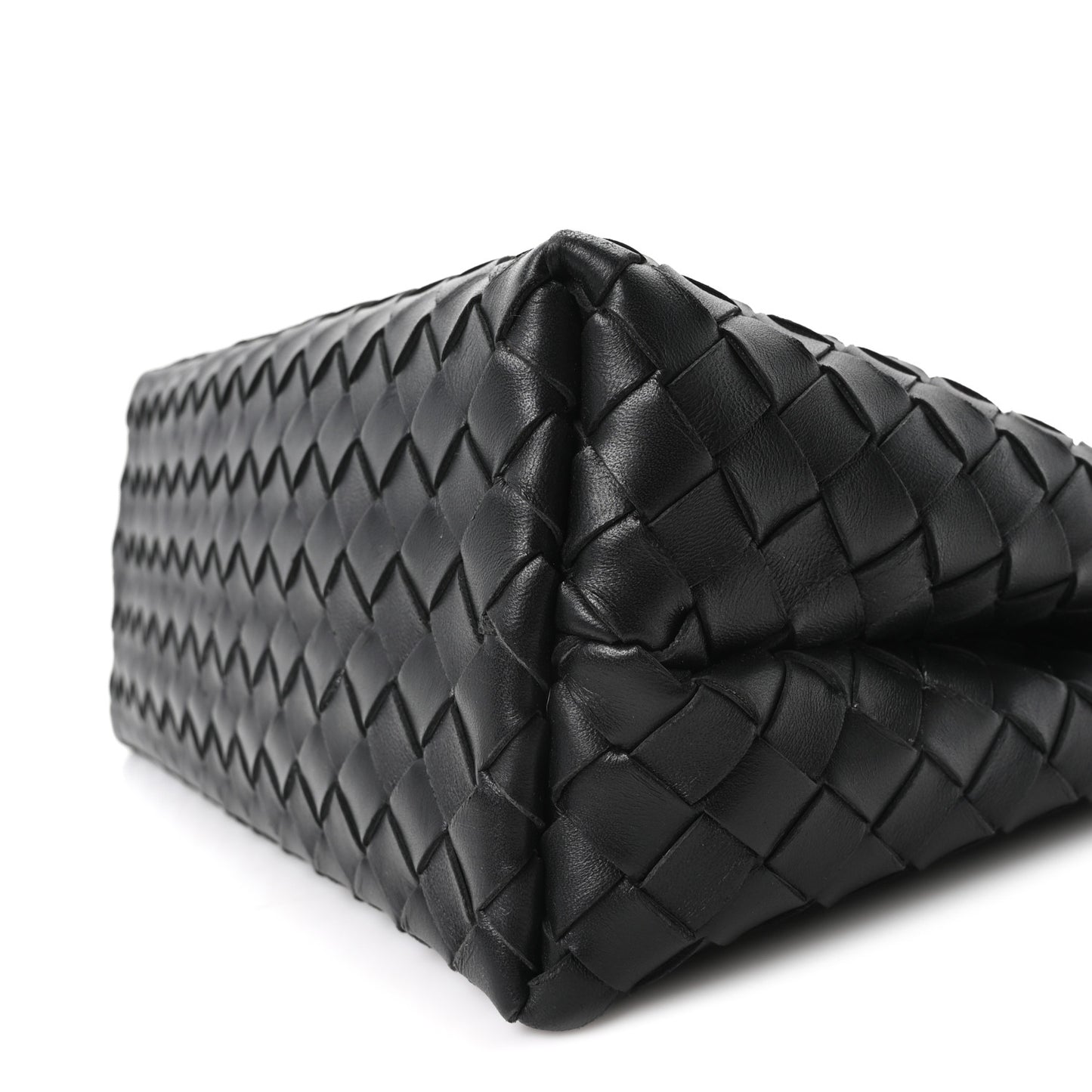 Nappa Intrecciato Medium Andiamo Shoulder Bag Black