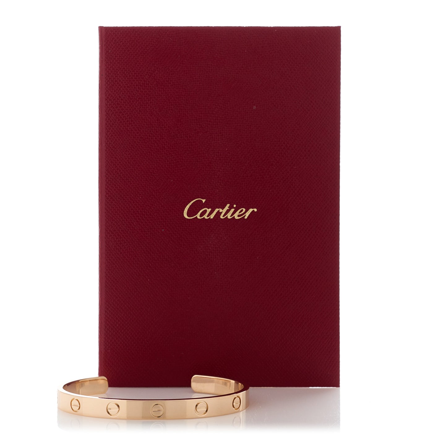 18K Pink Gold LOVE Cuff Bracelet 17