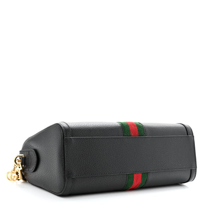 Gucci Textured Dollar Calfskin Web Medium Ophidia Boston Black 4 of 11