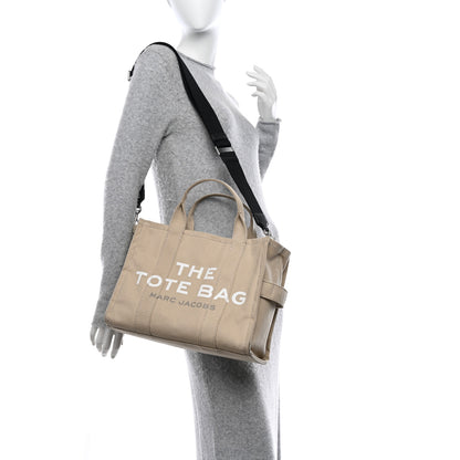 Marc Jacobs Cotton Canvas Medium The Traveler Tote Bag Beige 2 of 15