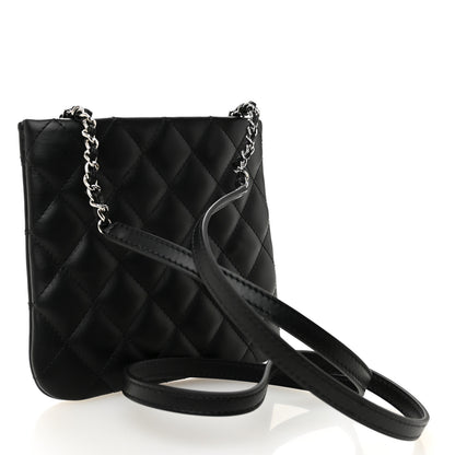 Chanel Lambskin Quilted Uniform Crossbody Bag Black 3 of 10