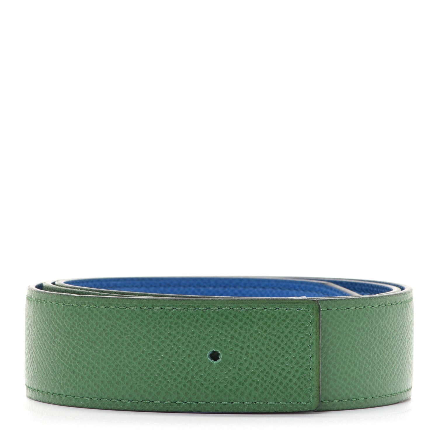 Hermes Courchevel 32mm Belt Strap 74 Vert Clair Bleu France 1 of 7
