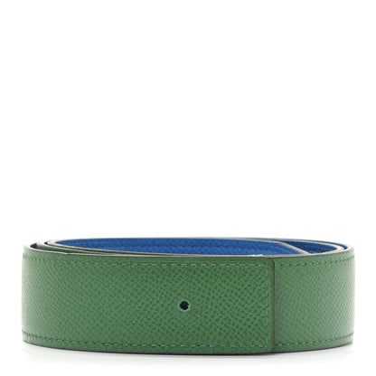 Hermes Courchevel 32mm Belt Strap 74 Vert Clair Bleu France 1 of 7