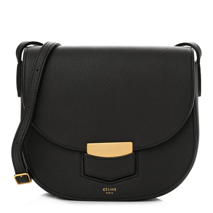 Celine Grained Calfskin Small Trotteur Black 1 of 10