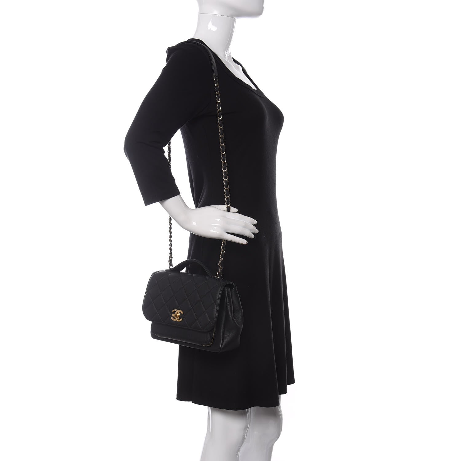 Chanel Caviar Quilted Medium Business Affinity Flap Black 2 of 14