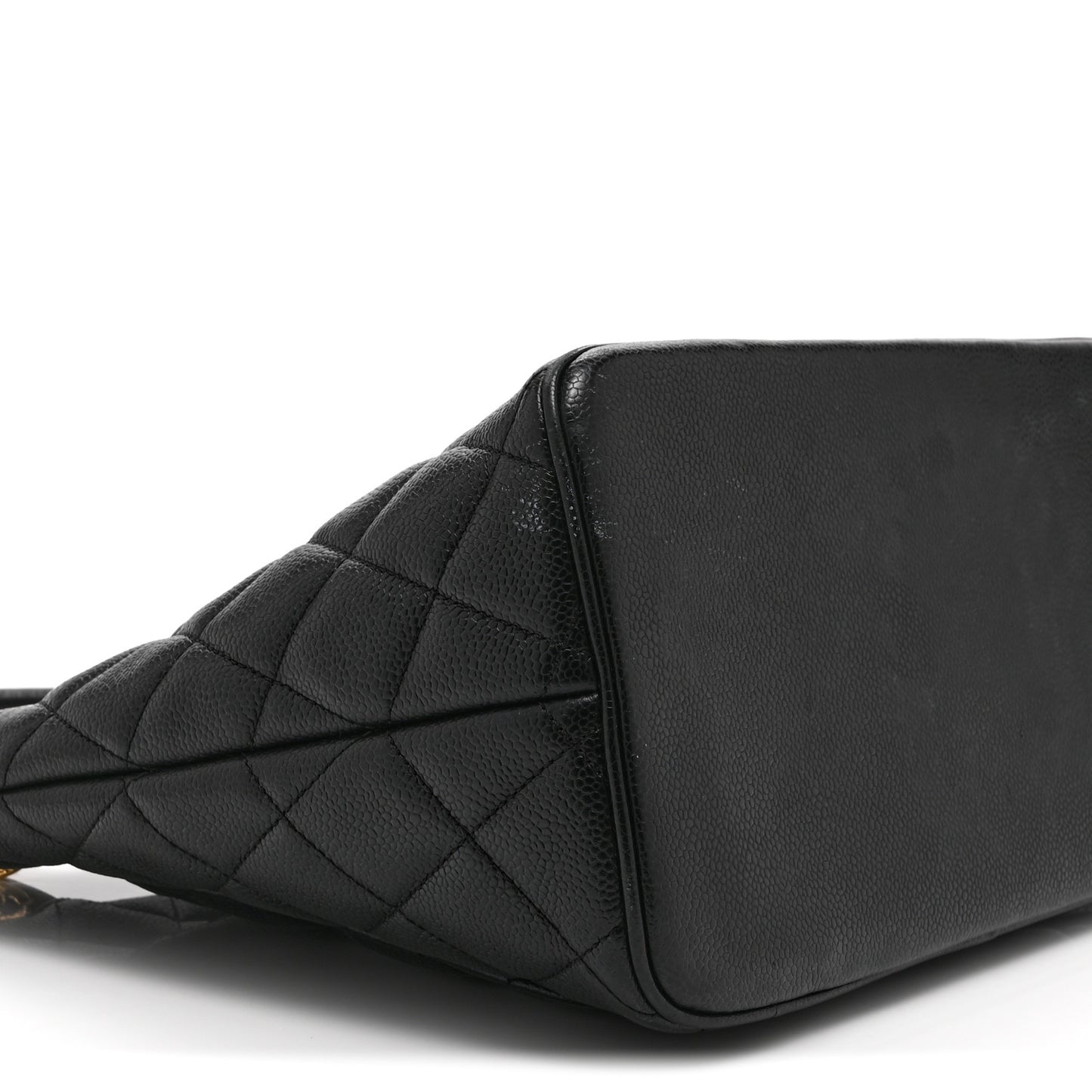 Caviar Quilted Medallion Tote Black