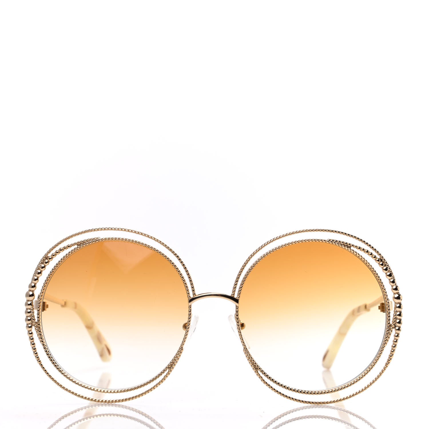 Chloe Oversized Round Carlina Oversized Round Sunglasses CE114SC Gold 2 of 7