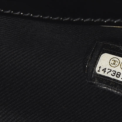 Chanel Patent Quilted Medium Just Mademoiselle Bowling Bag Black 7 of 10