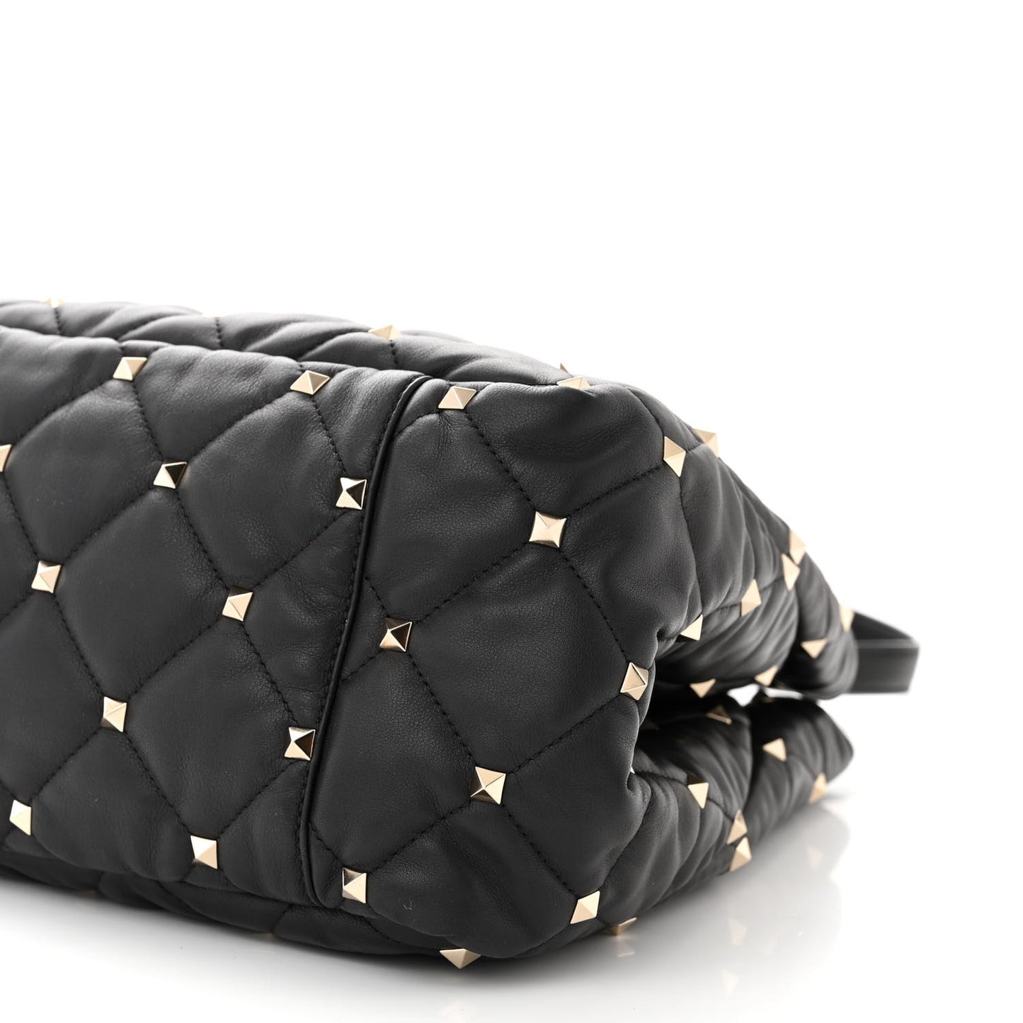 Nappa Quilted Boomstud Tote Black