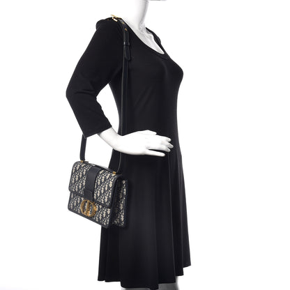 Christian Dior Oblique 30 Montaigne Flap Bag Blue 2 of 10