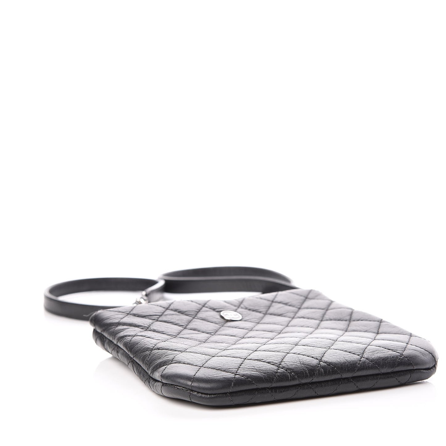Lambskin Quilted Crossbody Bag Black