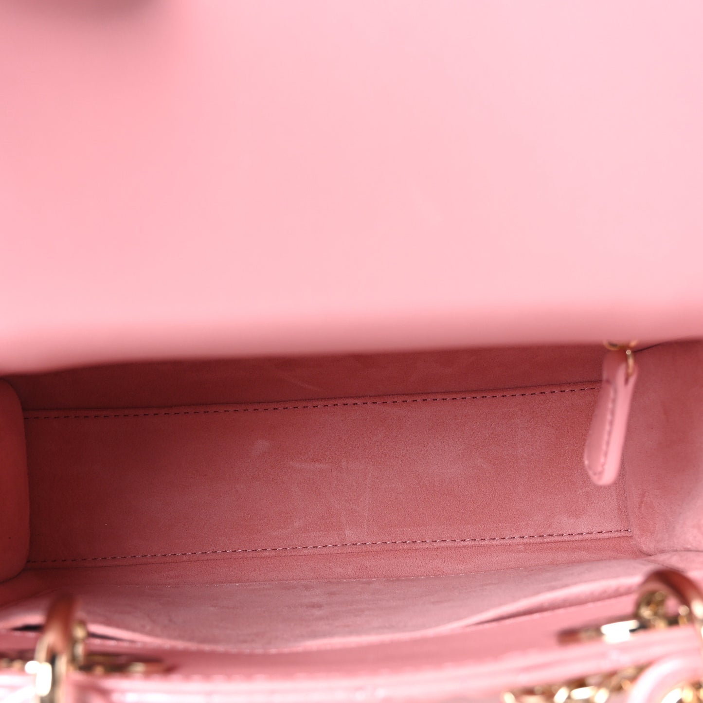 Metallic Lambskin Cannage Small Lady Dior Melacoton