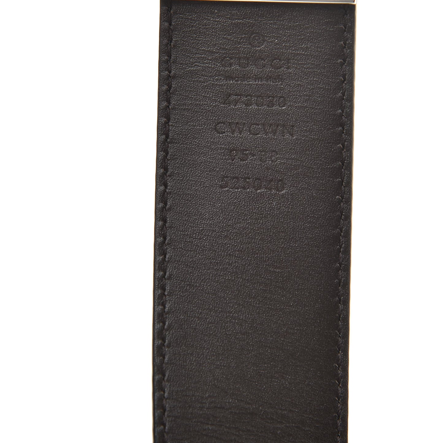 Guccissima Signature Interlocking G Reversible 37mm Belt 95 38 Black Cocoa