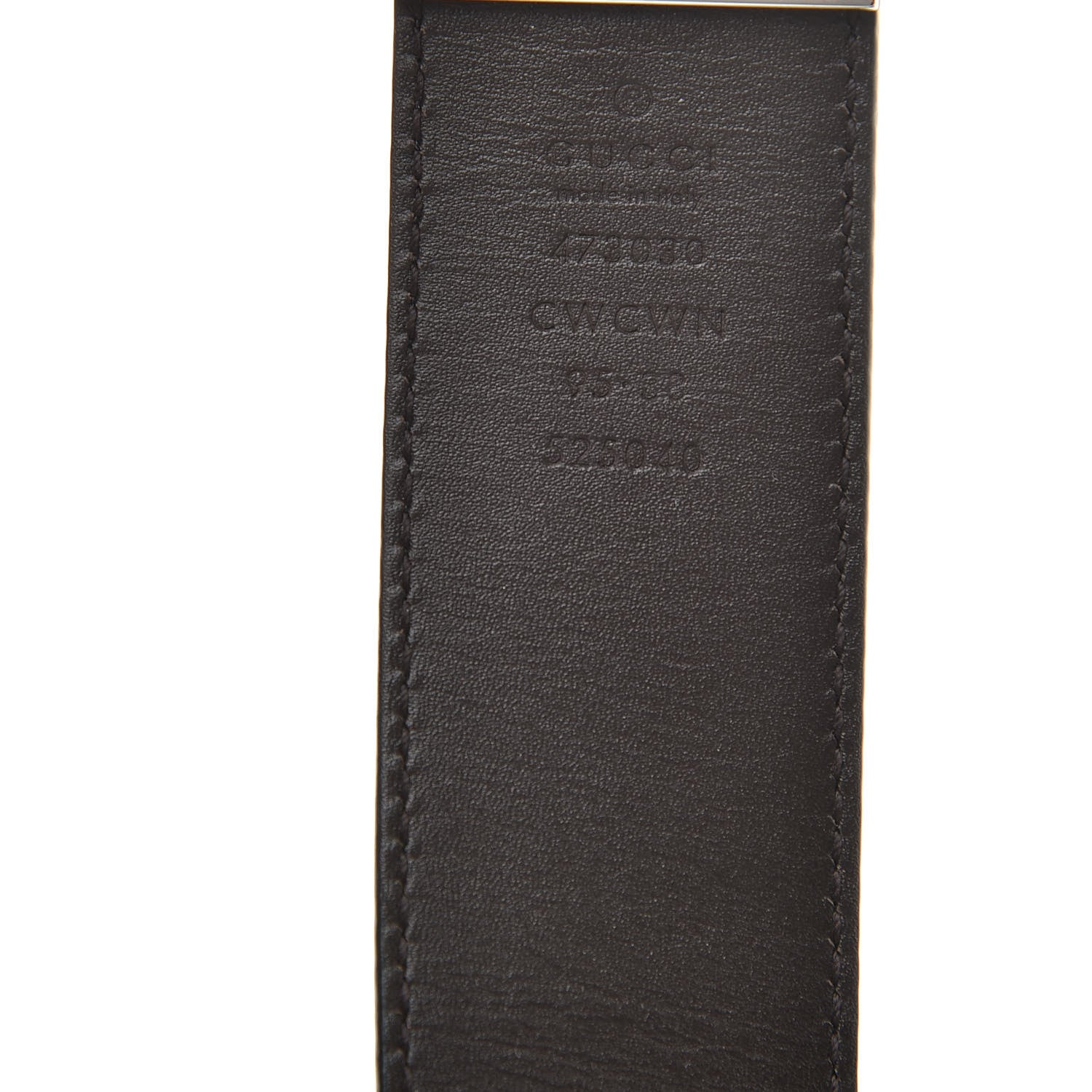 Gucci Guccissima Signature Interlocking G Reversible 37mm Belt 95 38 Black Cocoa 4 of 7