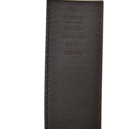 Gucci Guccissima Signature Interlocking G Reversible 37mm Belt 95 38 Black Cocoa 4 of 7