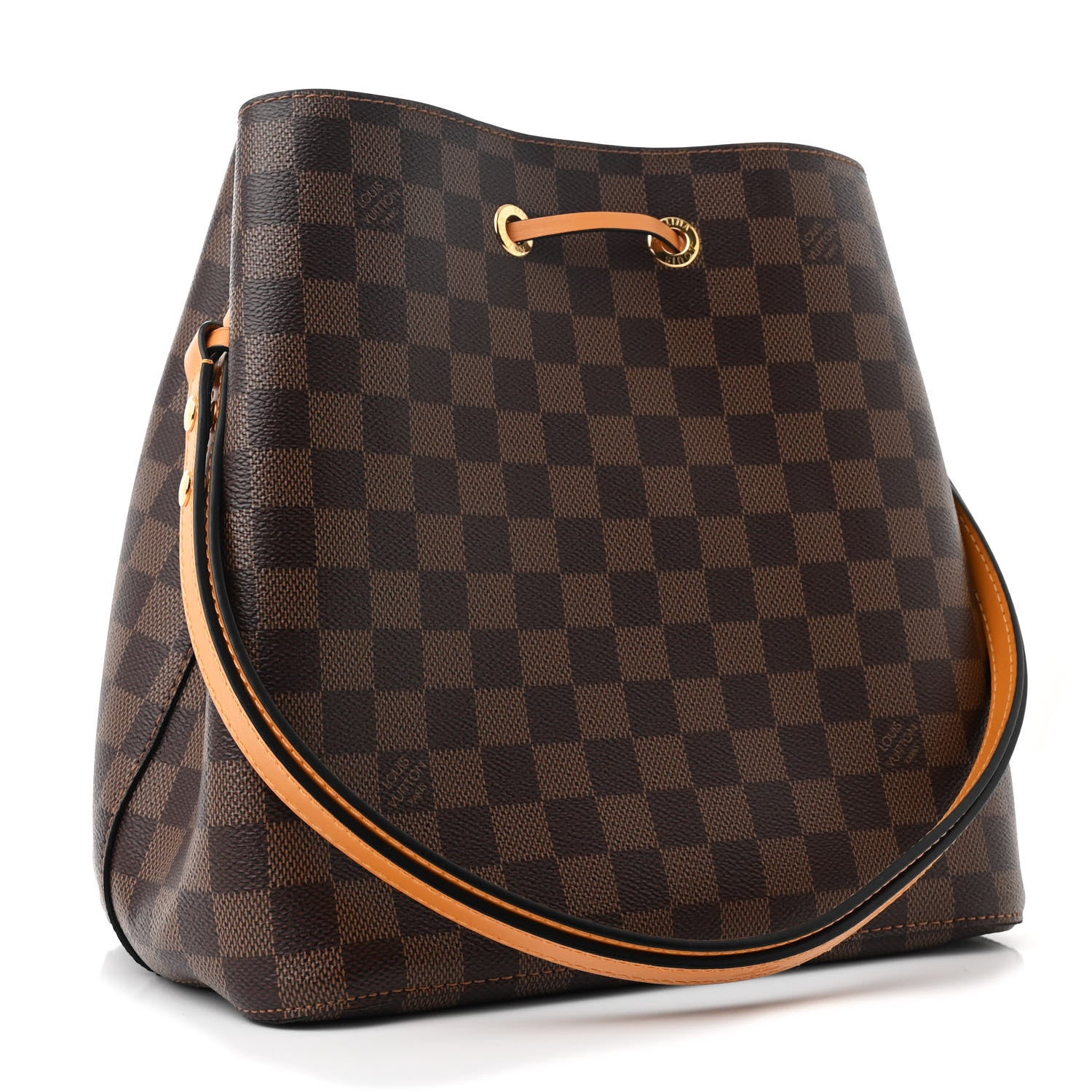 Louis Vuitton Damier Ebene Neonoe MM Safran 3 of 12