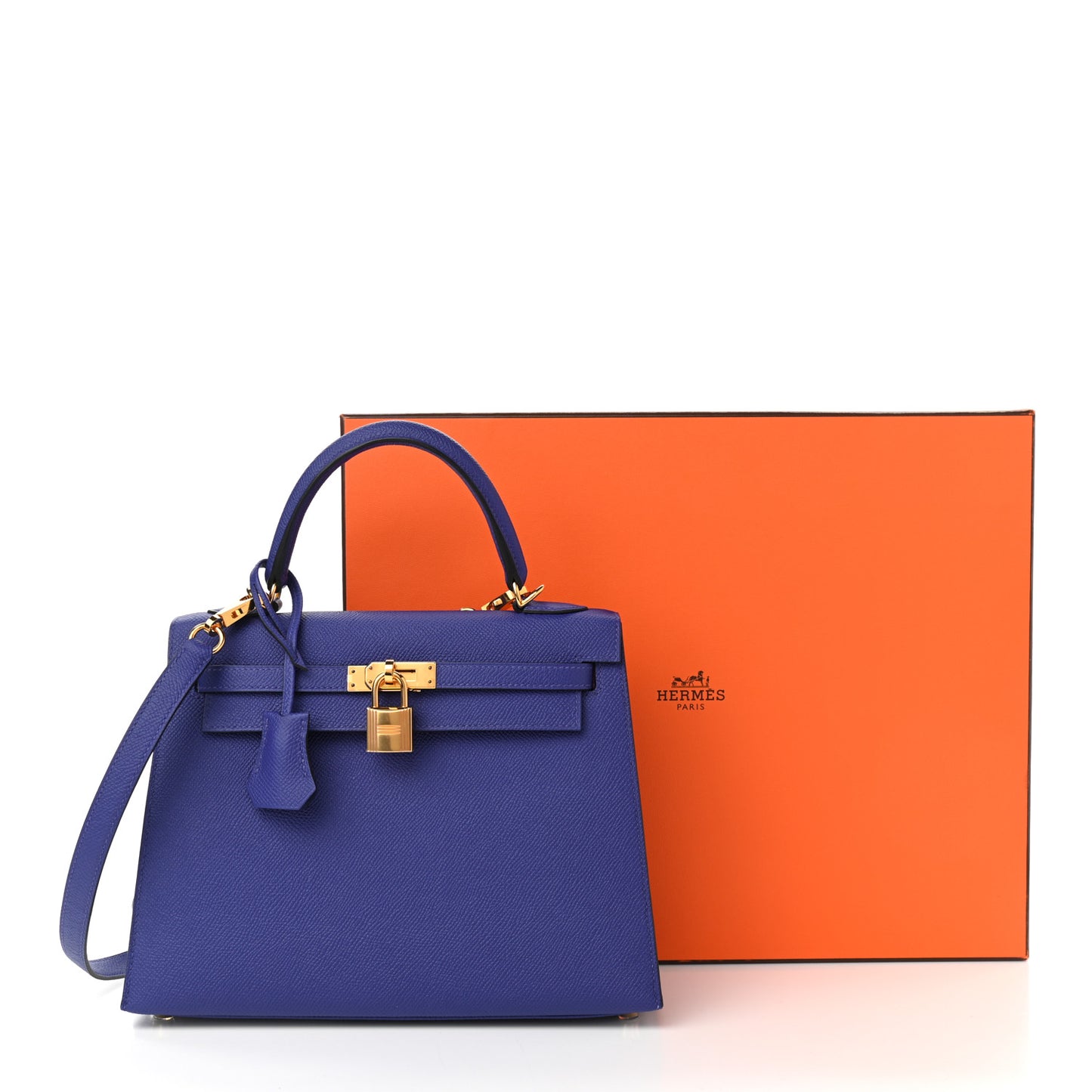 Epsom Kelly Sellier 25 Bleu Electrique