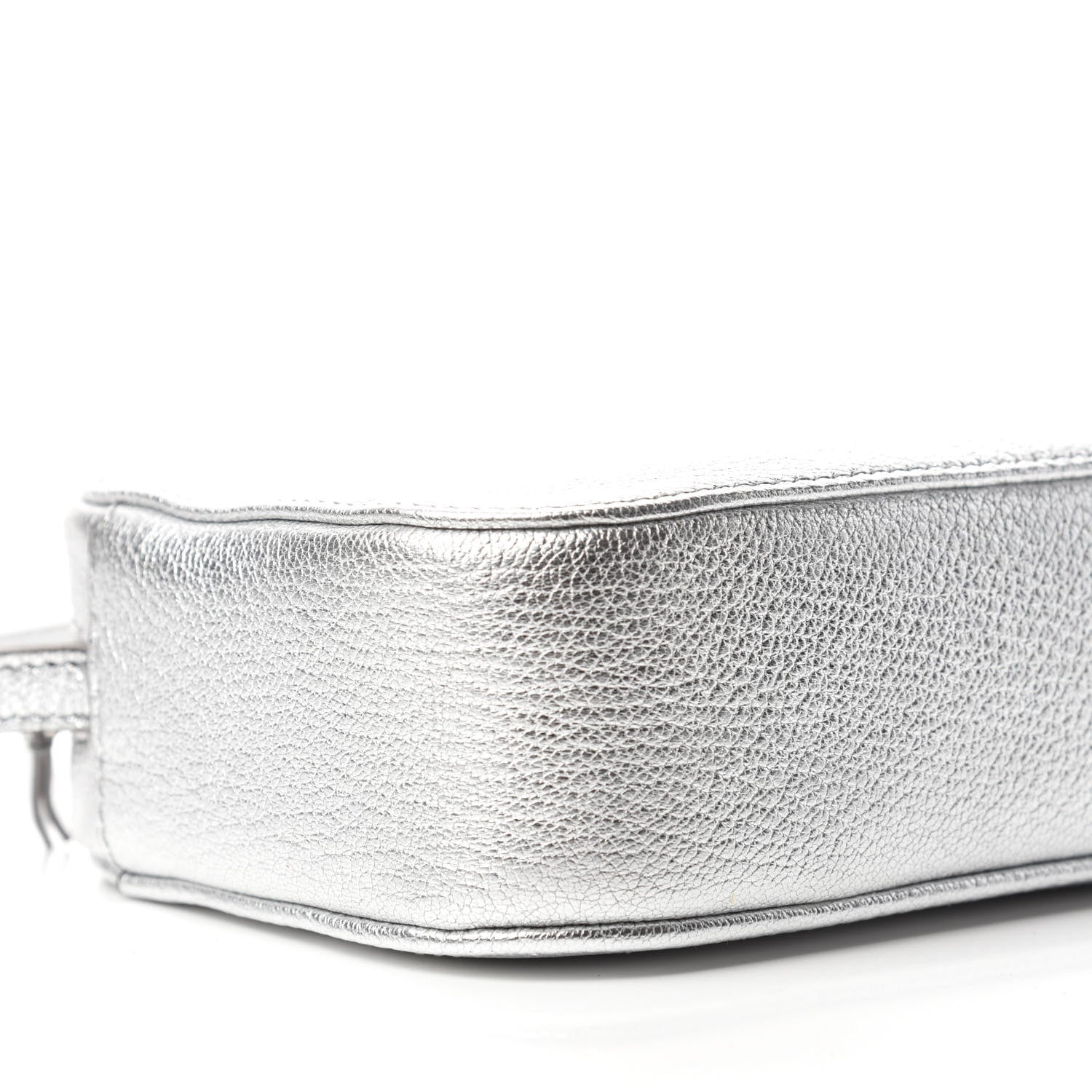 Balenciaga Metallic Goatskin Logo XS Everyday Camera Bag Argent Black 6 of 9