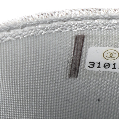 Chanel Metallic Lambskin Quilted Card Holder Silver 8 of 12