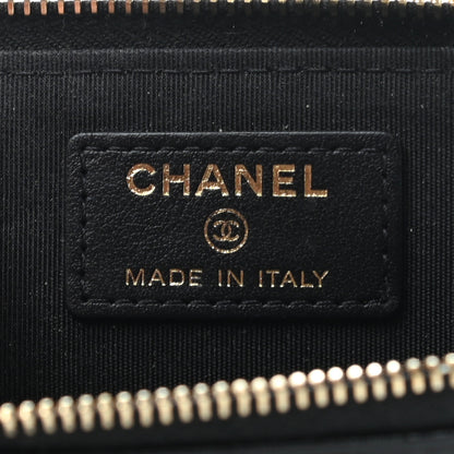 Chanel Caviar Camellia Embossed Key Holder Case Black 6 of 8