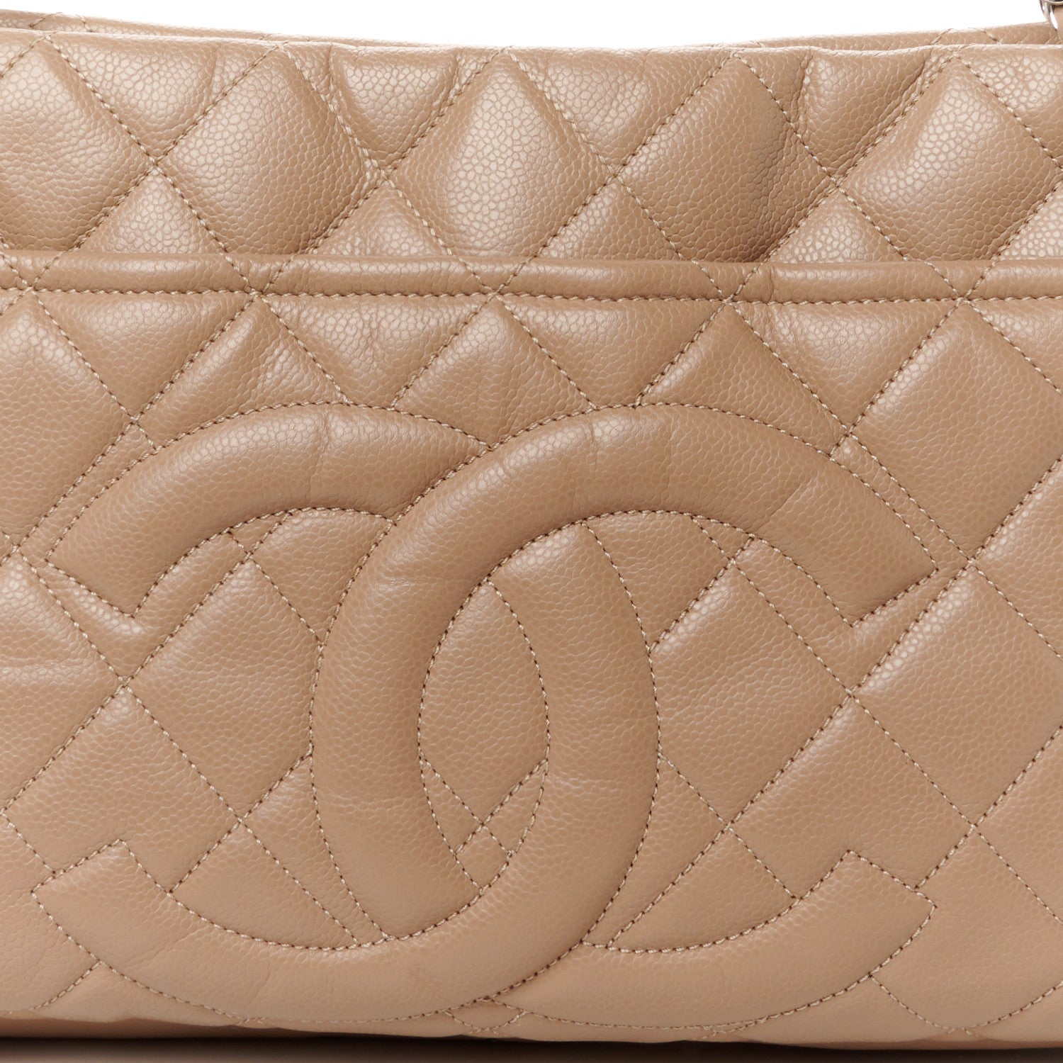 Chanel Caviar Quilted Timeless CC Soft Tote Beige 8 of 11